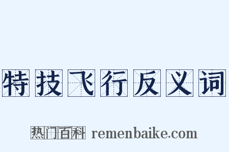 特技飞行反义词是什么意思的图片